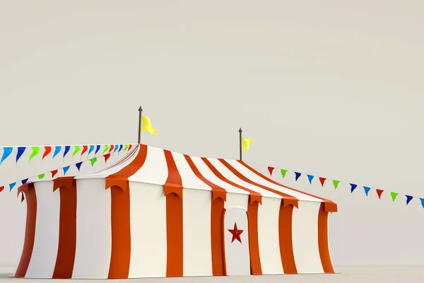 Circus tent geïsoleerd op wit — Stockfoto