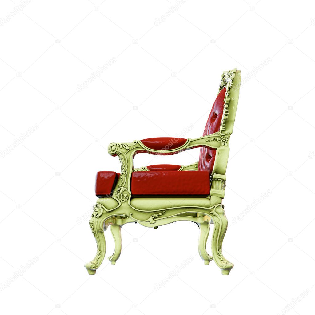 regal armchair isolated on white