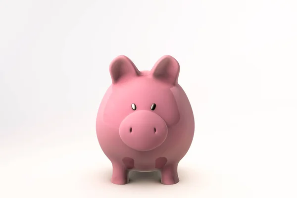 흰색으로 분리 된 돼지 은행 — 스톡 사진