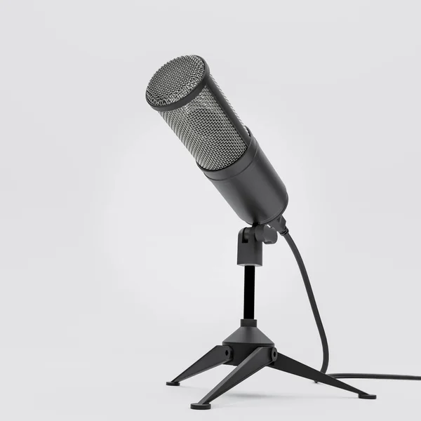 Beyaz izole telsiz mikrofon — Stok fotoğraf