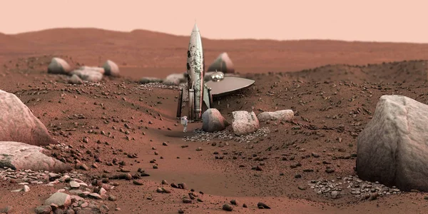 UFO Mars topraklarında bulundu — Stok fotoğraf