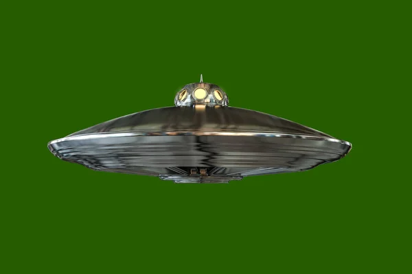 Ufo isolerad på grön bakgrund — Stockfoto