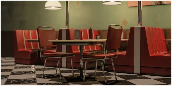 Illustration Old American Diner — Stock Photo, Image