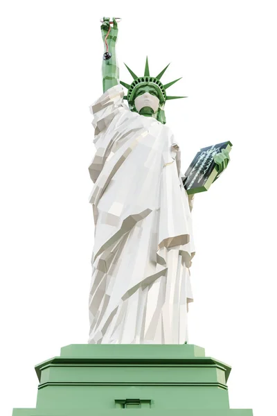 Статуя Свободи Хірургічною Маскою Ілюстрація — стокове фото