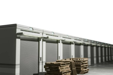 beyaz arkaplanda izole edilmiş kişisel depolama 3d illüstrasyon