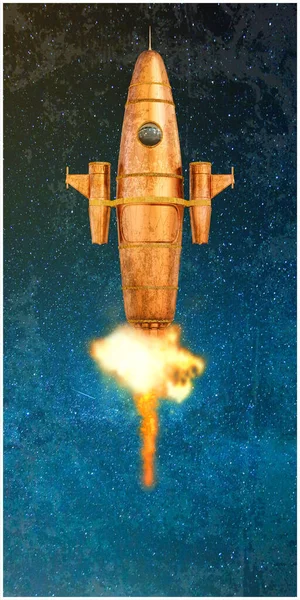 Rocket Take Space Illustration — Stock Photo, Image