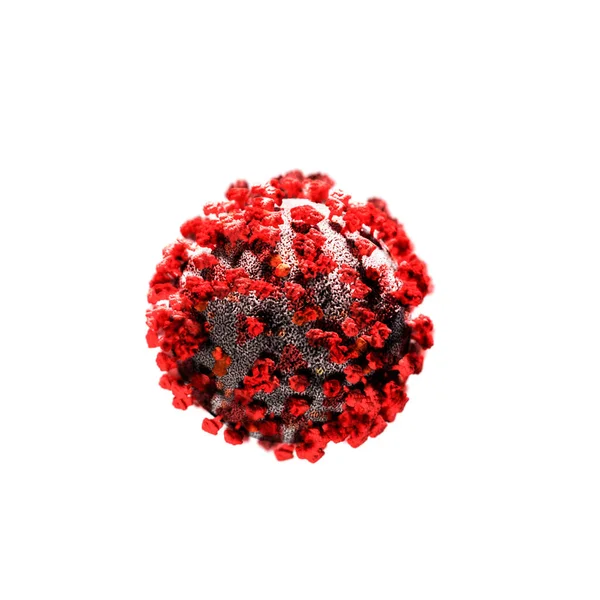 白い背景に隔離されたウイルス3Dイラスト — ストック写真