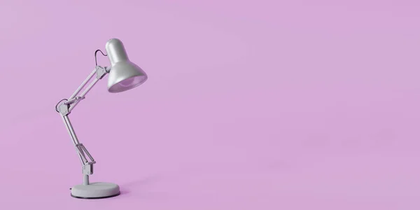 ピンクの背景に隔離されたデスクランプ3Dイラスト — ストック写真