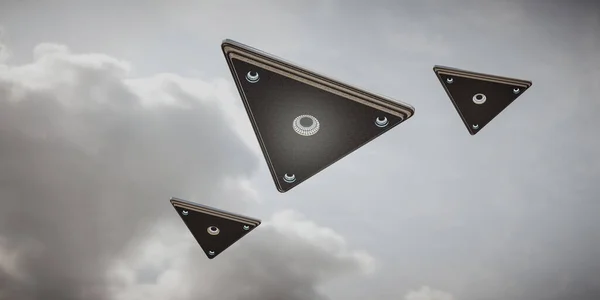 Ufo Vliegen Lucht Illustratie — Stockfoto