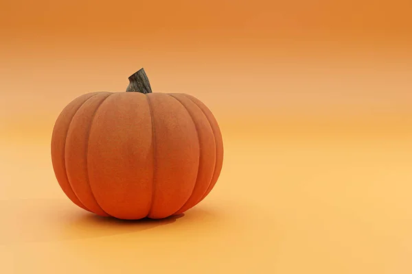 Pumpkin Isolated Orange Background Illustration — Stock Photo, Image