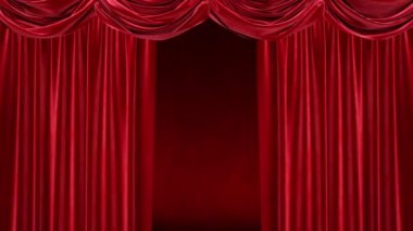 Kırmızı zemin üzerine kırmızı perde.