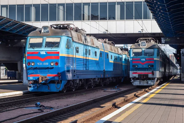 Kiew Ukraine Mai 2020 Alte Blaue Elektrische Wechselstromlokomotive Der Firma — Stockfoto