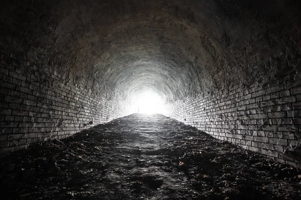 Starożytny Podziemny Murowany Tunel Twierdzy Wnętrze Twierdzy Potern Wieku — Zdjęcie stockowe