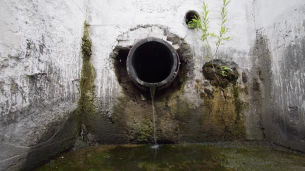 Sewer Pipe Goes Sewer — Stock Video