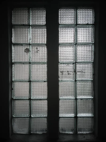 Textured Windows Embossed Glass Blocks — Stock Photo, Image