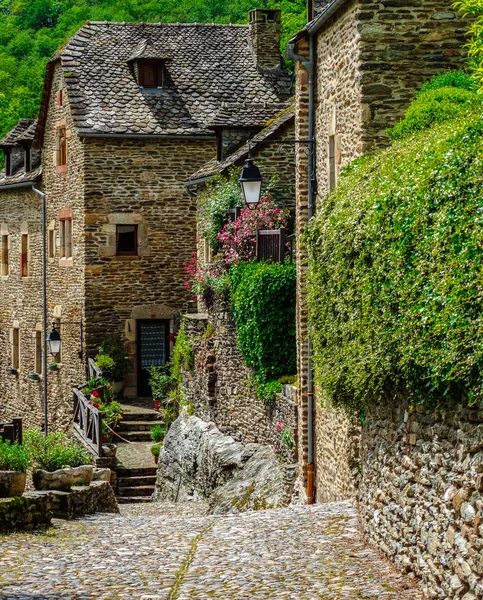 Belcastel medieval village houses, France