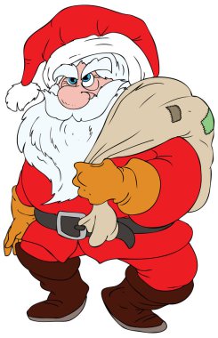 Çizgi film Noel Baba vektör çizim
