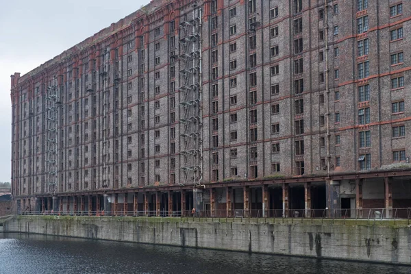 Derelict Victorian Tobacco Warehouse Disused Stanley Dock Liverpool Waterfront — Stock Photo, Image