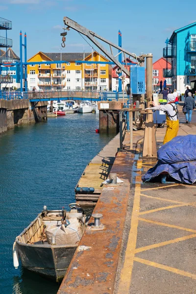 Escena Muelle Exmouth Condado Devon Reino Unido — Foto de Stock