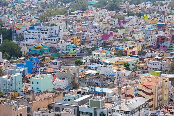 Vue Aérienne Logement Coloré Dans Centre Ville Trichy Dans État — Photo