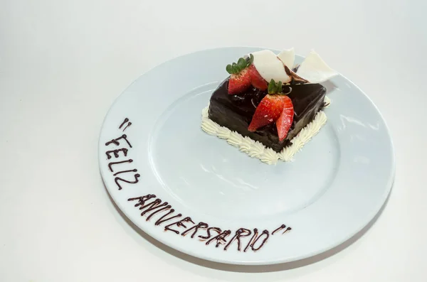 Chocolate Dessert Wedding Anniversary — Stock Photo, Image