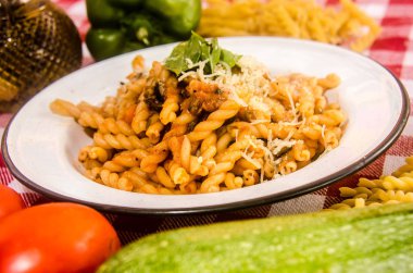 Antipasti Gemelli alla arrabbiata özel bir restoranda