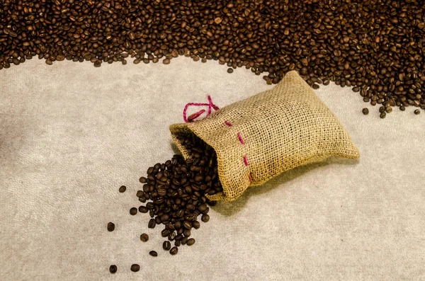 Traditionele Mexicaanse Yute Tas Handwerk Met Koffie — Stockfoto