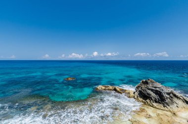 Punta Sur, Isla Mujeres 'te Karayip Okyanusu 'nun doğal manzarası
