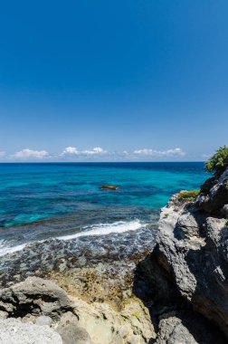 Punta Sur, Isla Mujeres 'te Karayip Okyanusu 'nun doğal manzarası