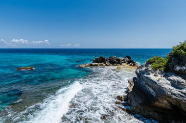 Punta Sur, Isla Mujeres 'te Karayip Okyanusu 'nun doğal manzarası