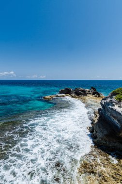 Punta Sur, Isla Mujeres 'te Karayip Okyanusu 'nun doğal manzarası