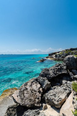 Punta Sur, Isla Mujeres 'te Karayip Okyanusu 'nun doğal manzarası