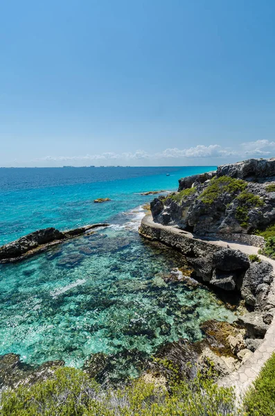 Vista panorámica del océano Caribe en Punta Sur, Isla Mujeres —  Fotos de Stock