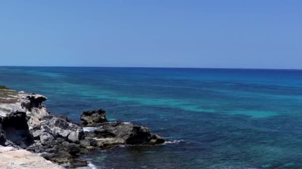 Vista Panorámica Isla Mujeres Desde Los Acantilados Punta Sur — Vídeo de stock