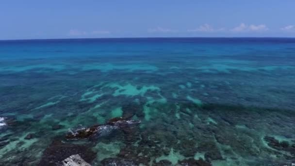 Malerischer Blick Auf Die Isla Mujeres Von Den Klippen Von — Stockvideo