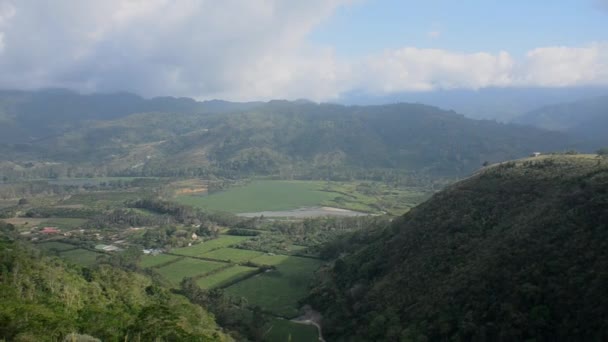 Vista Del Valle Ujarraz Desde Las Montañas Costa Rica — Vídeos de Stock