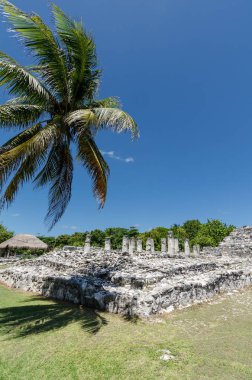 Cancun, Meksika'da El Rey Antik Kalıntıları