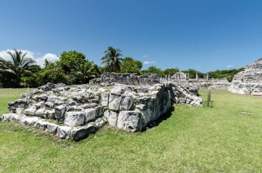 Cancun, Meksika'da El Rey Antik Kalıntıları