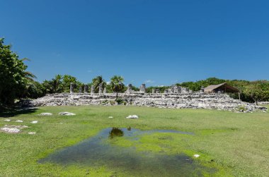 Cancun, Meksika'da El Rey Antik Kalıntıları