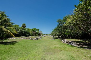 Cancun, Meksika'da El Rey Antik Kalıntıları