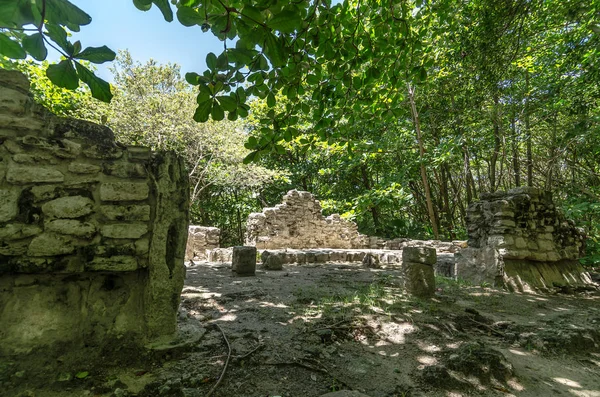 San Miguelito Archaeology Site em Cancun, México — Fotografia de Stock