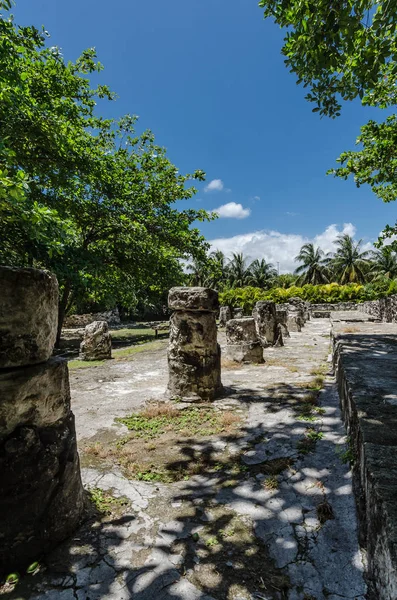 San Miguelito Arkeoloji Sitesi, Cancun, Meksika — Stok fotoğraf