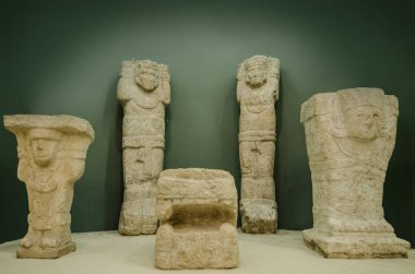 Quintana Roo State Antik maya heykel