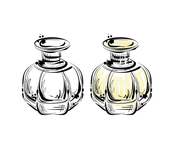 Szkic Wektor Butelki Perfum — Wektor stockowy