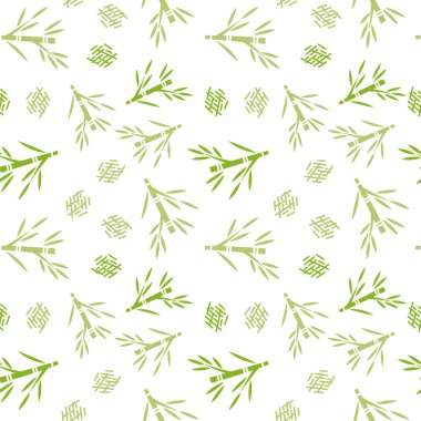 Panda ve bambu vektör çizimi