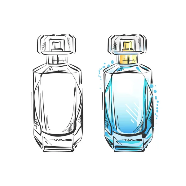 Vector Drawing Perfume France — Stock Vector