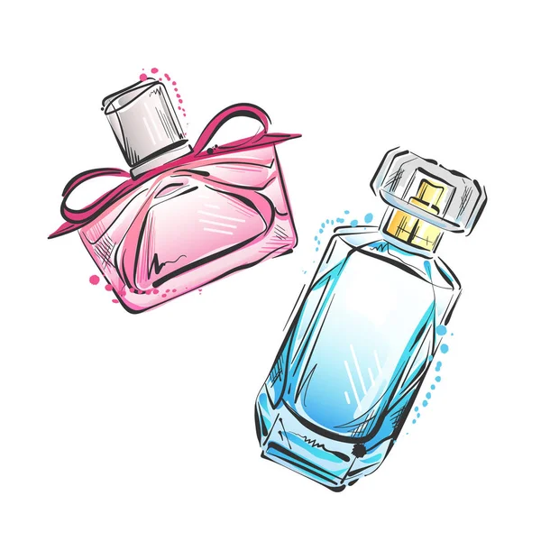 Vektor Zeichnung Parfüm Frankreich — Stockvektor