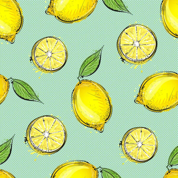 Illustrazione Vettoriale Dei Limoni Gialli — Vettoriale Stock