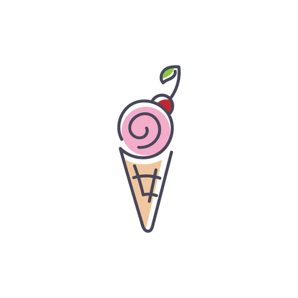 Vector Ilustración Helado — Vector de stock