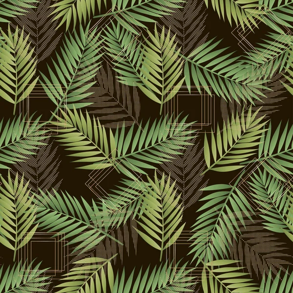 Blätter Muster Nahtlose Muster Raster Illustration — Stockvektor